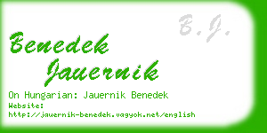 benedek jauernik business card